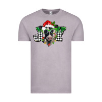 Christmas Joy Black And White Cow Vintage Tee | Teevron
