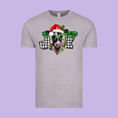 Christmas Joy Black And White Cow Vintage Tee Designed By Barkaloodesign
