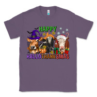Lavender happy hallothanksmas with cow Classic Tee - texasbilliewilder