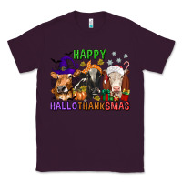 Plum happy hallothanksmas with cow Classic Tee - texasbilliewilder