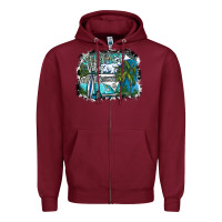 Burgundy summer vibes Zipper Hoodie - SublimationCraftShop