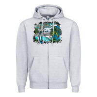 Heather Grey summer vibes Zipper Hoodie - SublimationCraftShop
