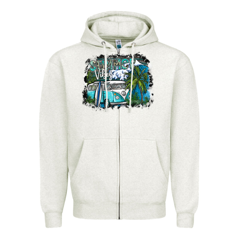 Summer Vibes Zipper Hoodie by SublimationCraftShop | Teevron