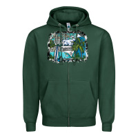 Sports Green summer vibes Zipper Hoodie - SublimationCraftShop