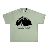 Oil Green Adventure Camping Urban Heavy Tee - Unal Design