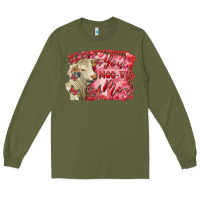 Army Green valentine's day you moo ve me charolais cow Long Sleeve Tee - RanaPortraitStore