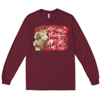 Burgundy valentine's day you moo ve me charolais cow Long Sleeve Tee - RanaPortraitStore