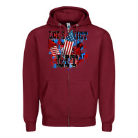 Burgundy Let's get lit 4th of july Zipper Hoodie - CowGirlArtShop