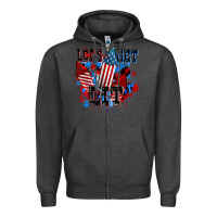 Charcoal Heather Let's get lit 4th of july Zipper Hoodie - CowGirlArtShop