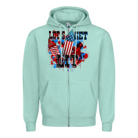 Seafoam Let's get lit 4th of july Zipper Hoodie - CowGirlArtShop