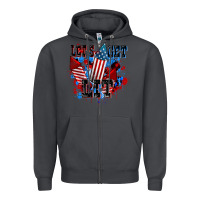 Smoke Let's get lit 4th of july Zipper Hoodie - CowGirlArtShop