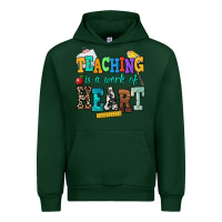 Forest Green teaching is a work of heart Urban Hoodie - NancyCooperArtShop