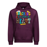 Mauve Wine teaching is a work of heart Urban Hoodie - NancyCooperArtShop
