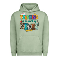Pigment Oil Green teaching is a work of heart Urban Hoodie - NancyCooperArtShop