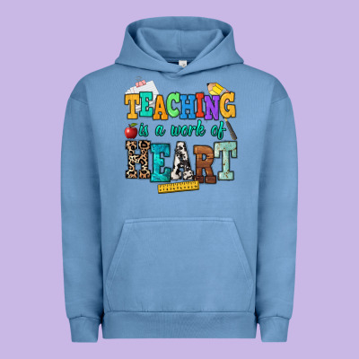 Teaching Is A Work Of Heart Urban Hoodie Designed By Nancycooperartshop