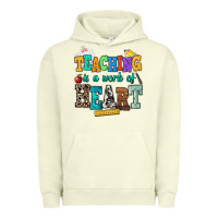 Pigment Pistachio teaching is a work of heart Urban Hoodie - NancyCooperArtShop