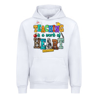 White teaching is a work of heart Urban Hoodie - NancyCooperArtShop