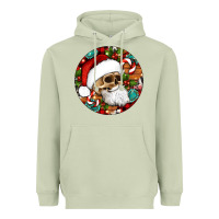 Matcha Christmas hippie skeleton santa ornament Heavyweight Hoodie - Artiststas