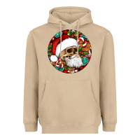 Mushroom Christmas hippie skeleton santa ornament Heavyweight Hoodie - Artiststas
