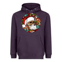 Plum Christmas hippie skeleton santa ornament Heavyweight Hoodie - Artiststas