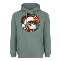 Sage Christmas hippie skeleton santa ornament Heavyweight Hoodie - Artiststas