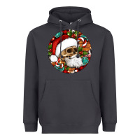 Smoke Christmas hippie skeleton santa ornament Heavyweight Hoodie - Artiststas