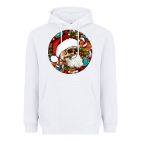 White Christmas hippie skeleton santa ornament Heavyweight Hoodie - Artiststas