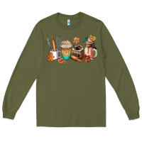 Army Green cookie coffee cup Long Sleeve Tee - AdoDesignShop