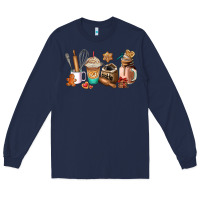 Navy cookie coffee cup Long Sleeve Tee - AdoDesignShop