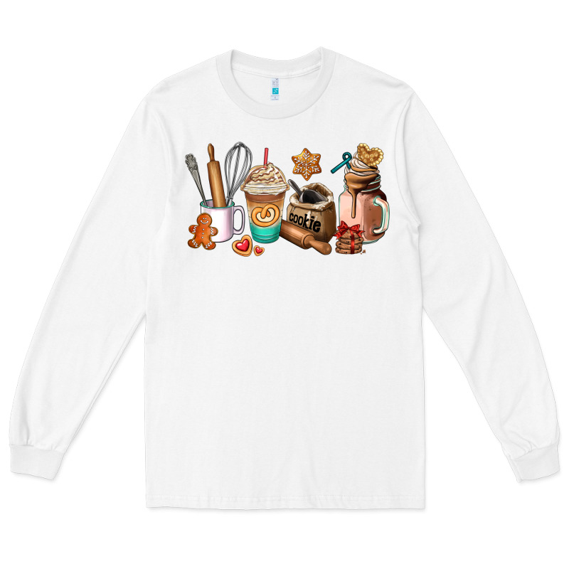 Cookie Coffee Cup Long Sleeve Tee by AdoDesignShop | Teevron