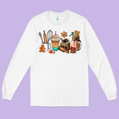 Cookie Coffee Cup Long Sleeve Tee Designed By Adodesignshop