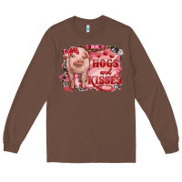 Chestnut valentine's day pig hogs and kisses Long Sleeve Tee - RanaPortraitStore