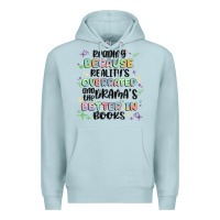 Blue Mist reading because realitys overrated Premium Hoodie - MaliasSmallBusiness