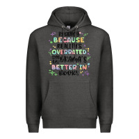 Charcoal Heather reading because realitys overrated Premium Hoodie - MaliasSmallBusiness