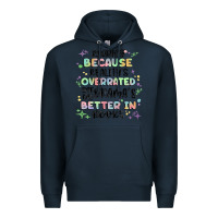 Navy reading because realitys overrated Premium Hoodie - MaliasSmallBusiness