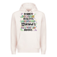 Pale Pink reading because realitys overrated Premium Hoodie - MaliasSmallBusiness