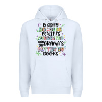 White reading because realitys overrated Premium Hoodie - MaliasSmallBusiness