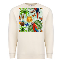 Sandshell parrot in the sun seamless pattern Premium Sweatshirt - BundleAndBundleShop