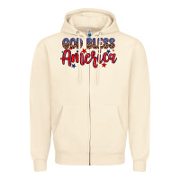 Sandshell God bless America Zipper Hoodie - Neo Western