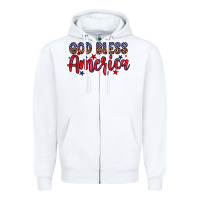 White God bless America Zipper Hoodie - Neo Western