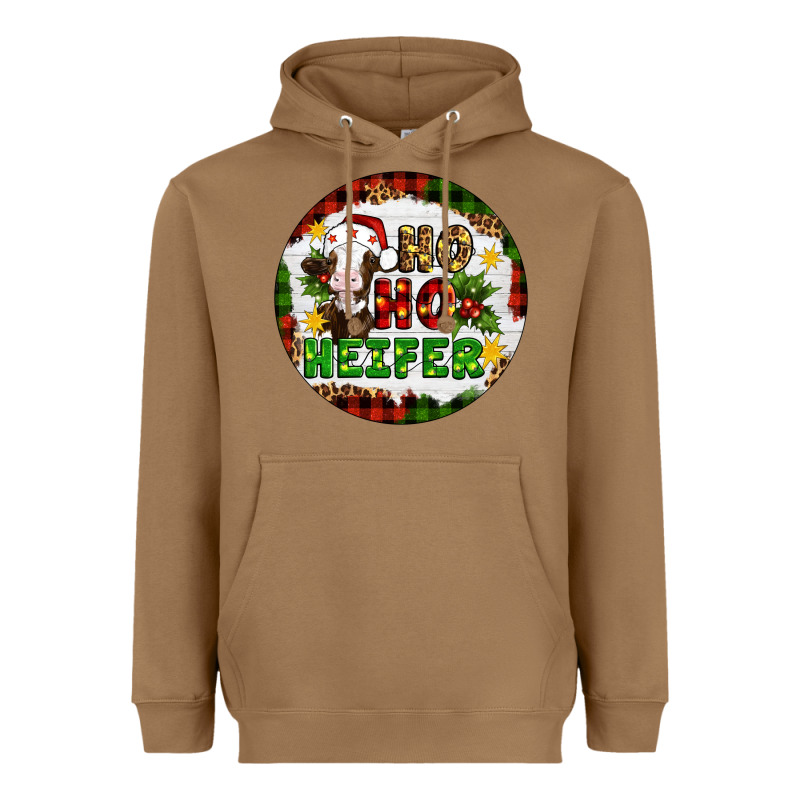 Christmas Ho Ho Heifer Heavyweight Hoodie by Artiststas | Teevron