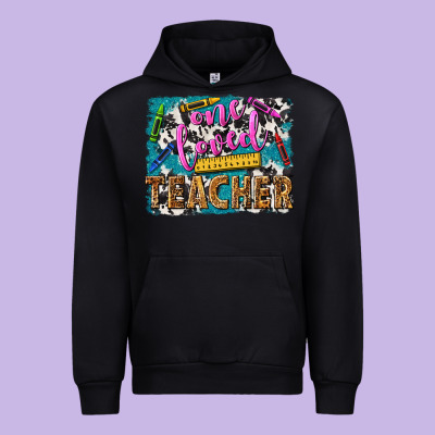One Loved Teacher Urban Hoodie Designed By Nancycooperartshop