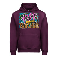 Mauve Wine one loved teacher Urban Hoodie - NancyCooperArtShop
