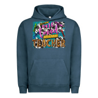 Pigment Midnight Navy one loved teacher Urban Hoodie - NancyCooperArtShop