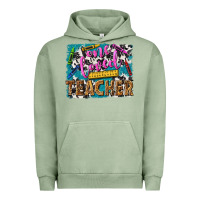 Pigment Oil Green one loved teacher Urban Hoodie - NancyCooperArtShop