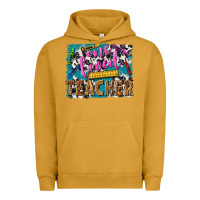 Pigment Peanut Butter one loved teacher Urban Hoodie - NancyCooperArtShop