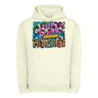Pigment Pistachio one loved teacher Urban Hoodie - NancyCooperArtShop