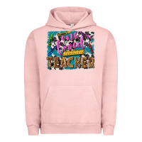 Pigment Salmon one loved teacher Urban Hoodie - NancyCooperArtShop