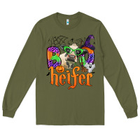 Army Green boo heifer Long Sleeve Tee - Zillion Design Studio