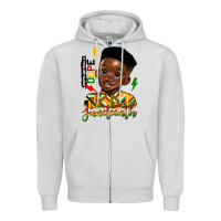 Dove Grey juneteenth black boy Zipper Hoodie - HRA Design Shop